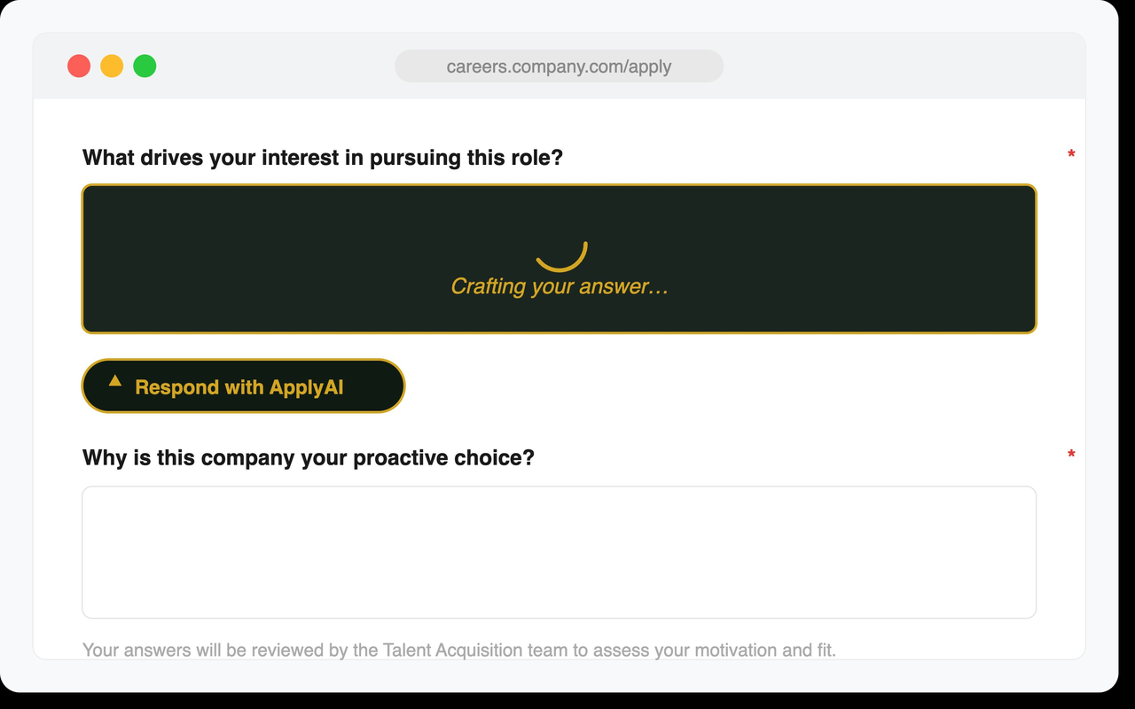 ApplyAI extension popup